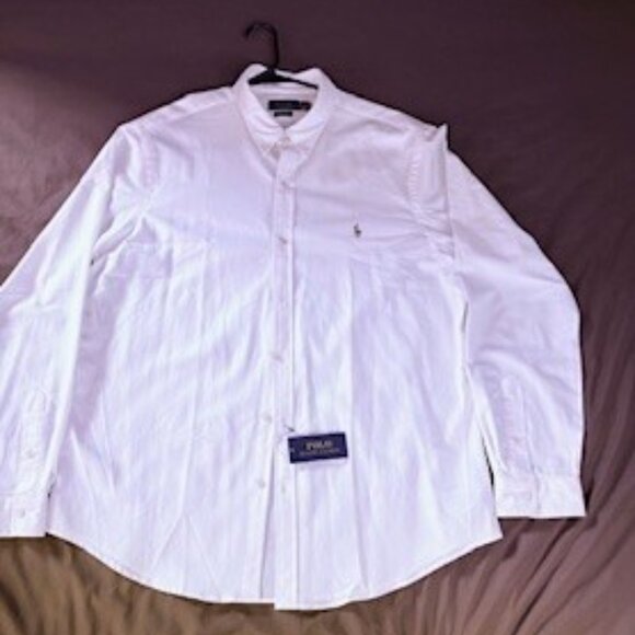 Polo By Ralph Lauren Men’s Slim Fit, Oxford  White Shirt, Size XXL 36/37 NWT - Picture 2 of 4